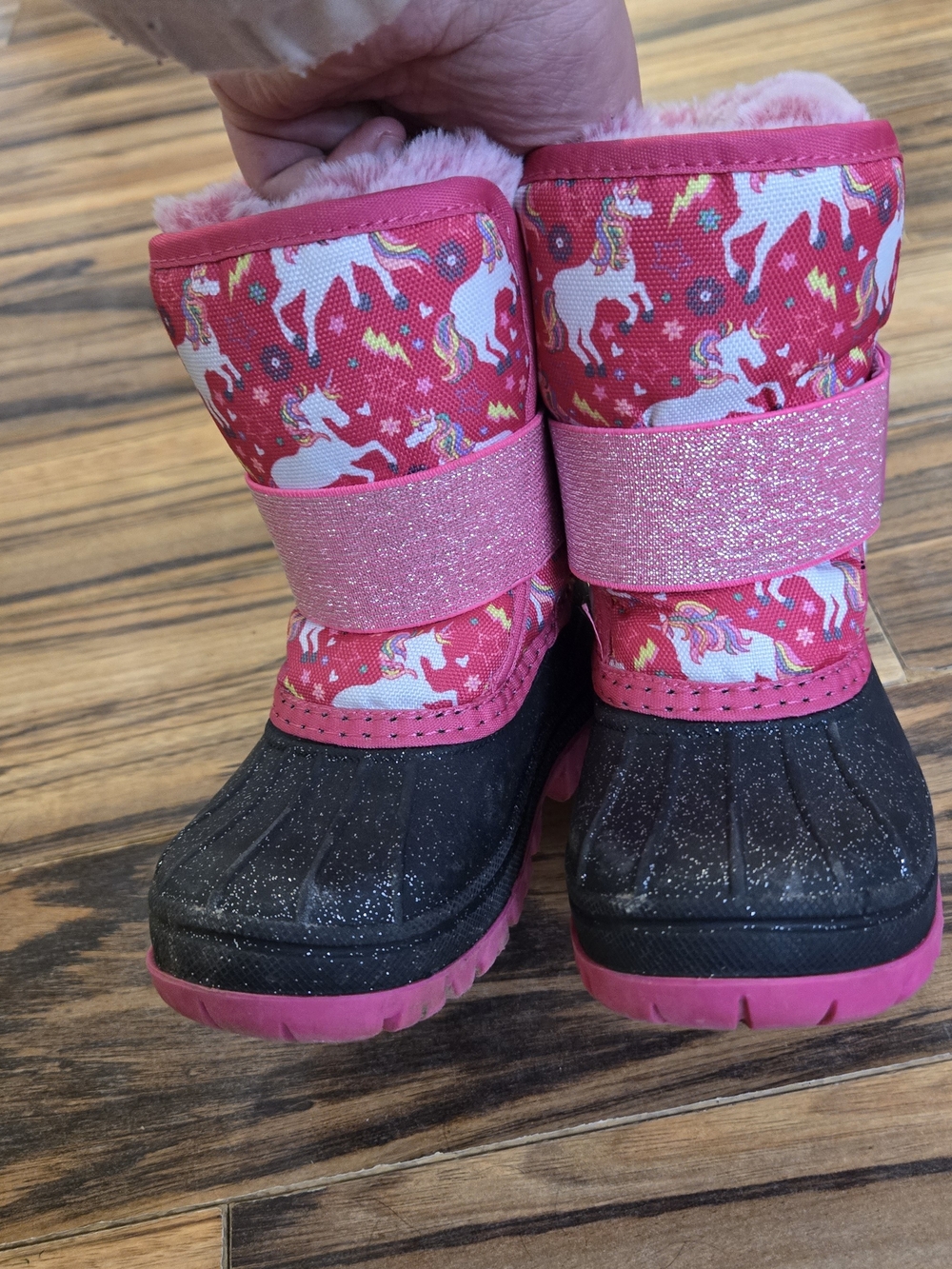 3M Thinsulate Pink Unicorn Kids Snow Boots